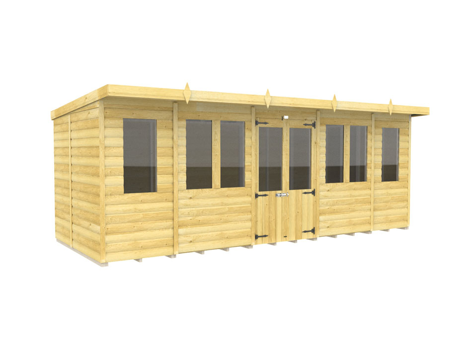 18ft x 7ft Pent Summer House Loglap