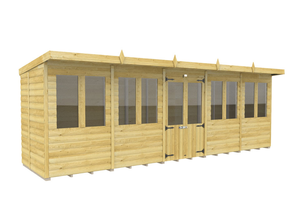 20ft x 5ft Pent Summer House Loglap