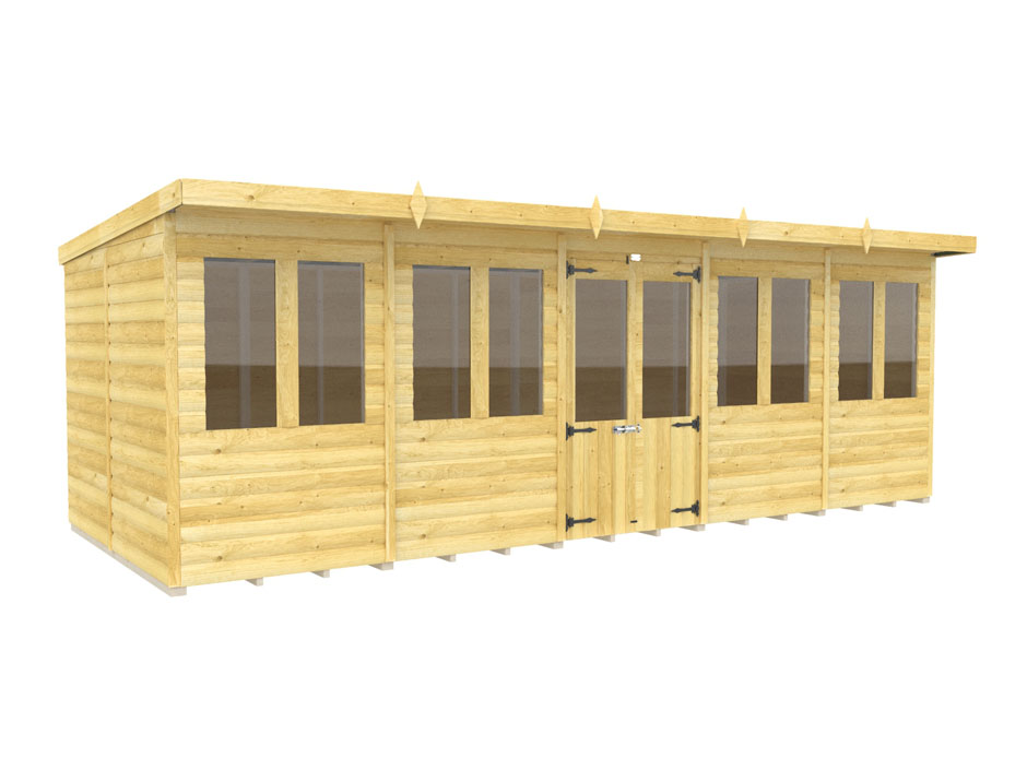 20ft x 8ft Pent Summer House Loglap