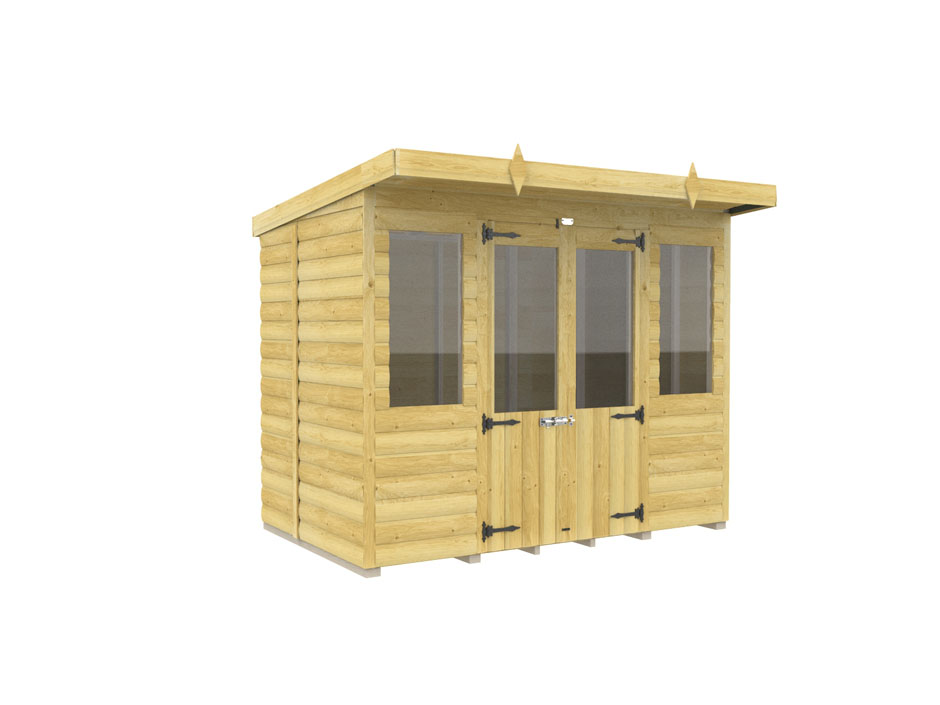 8ft x 5ft Pent Summer House Loglap