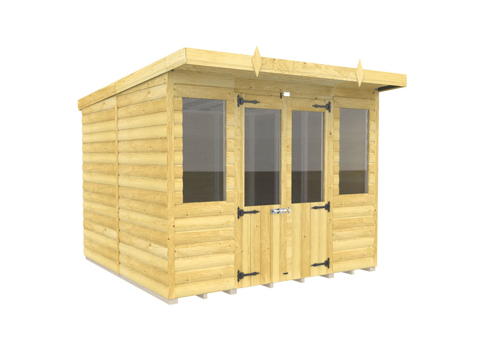 8ft x 8ft Pent Summer House Loglap