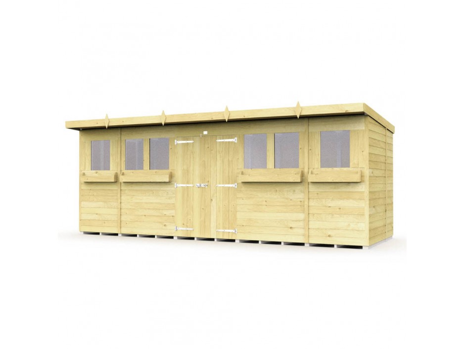 F&F 18ft x 8ft Pent Summer Shed