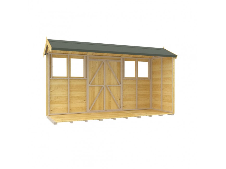 F&F 4ft x 12ft Apex Summer Shed