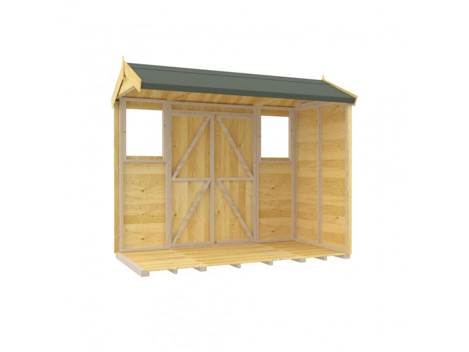 F&F 4ft x 8ft Apex Summer Shed