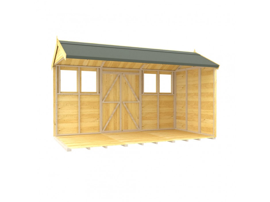 F&F 5ft x 12ft Apex Summer Shed