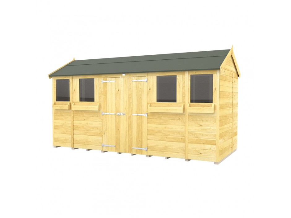 F&F 5ft x 14ft Apex Summer Shed