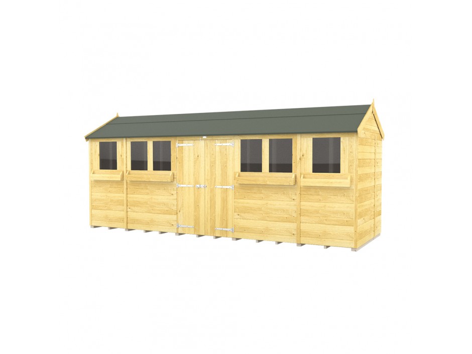 F&F 5ft x 18ft Apex Summer Shed