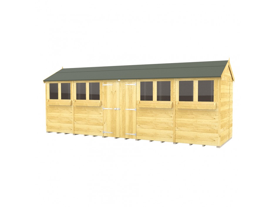 F&F 7ft x 20ft Apex Summer Shed