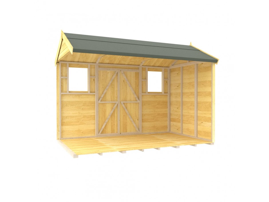 F&F 8ft x 10ft Apex Summer Shed