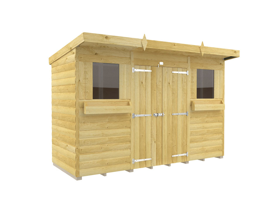 10ft x 4ft Pent Summer Shed Loglap