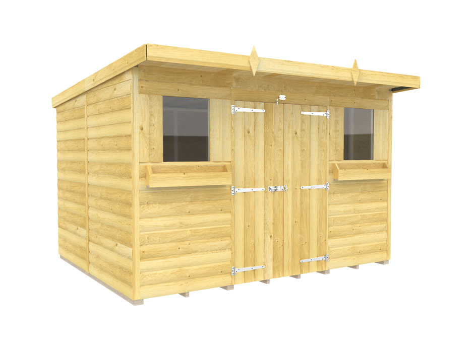 10ft x 8ft Pent Summer Shed Loglap