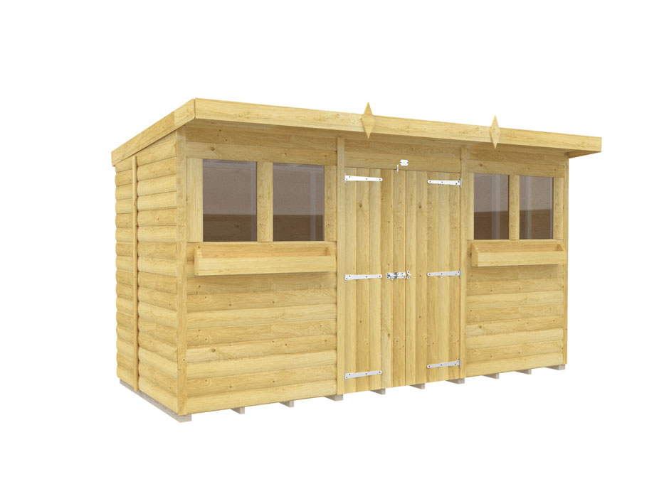 12ft x 5ft Pent Summer Shed Loglap