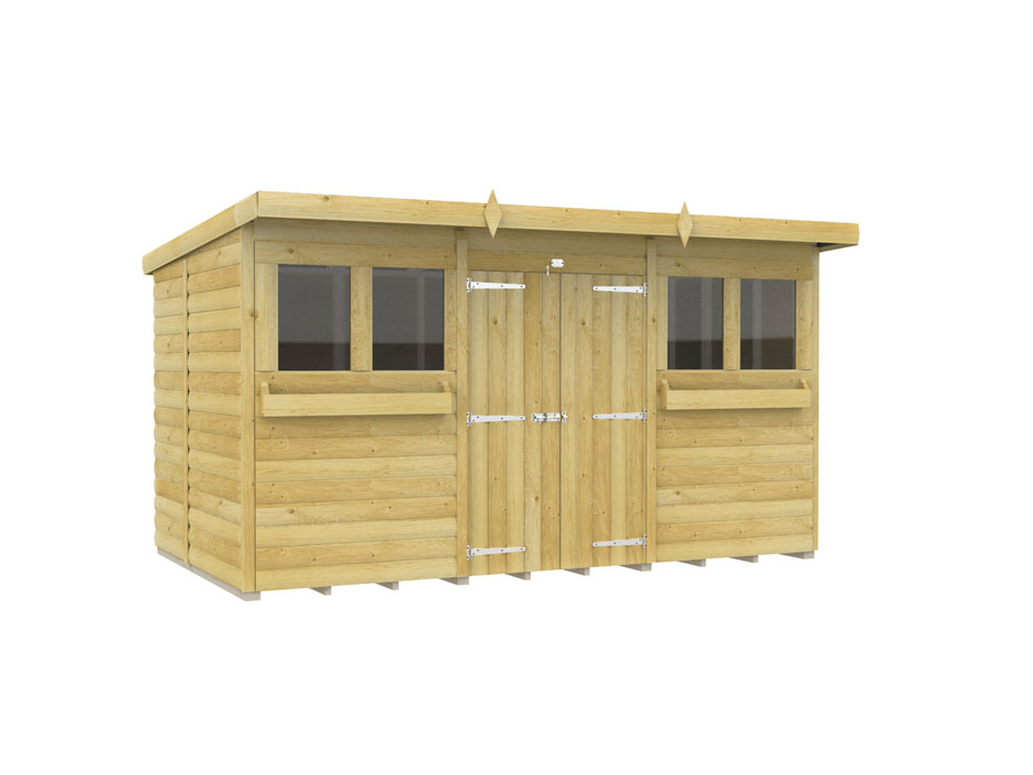 12ft x 7ft Pent Summer Shed Loglap