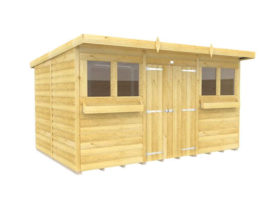 12ft x 8ft Pent Summer Shed Loglap