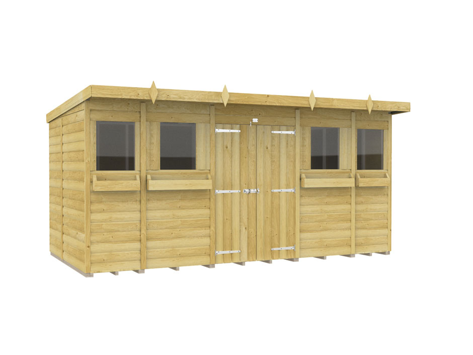 14ft x 7ft Pent Summer Shed Loglap