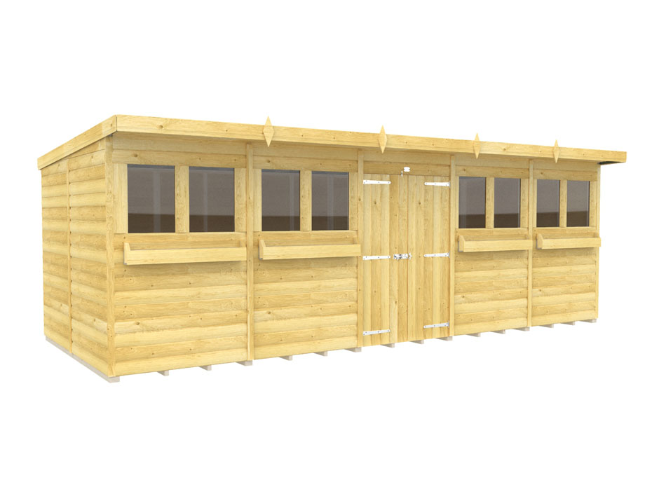 20ft x 8ft Pent Summer Shed Loglap