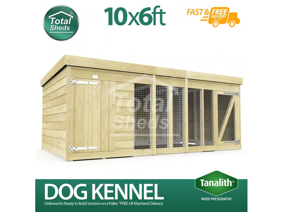 10ft X 6ft Dog Kennel and Run