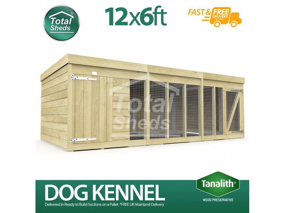 12ft X 6ft Dog Kennel and Run