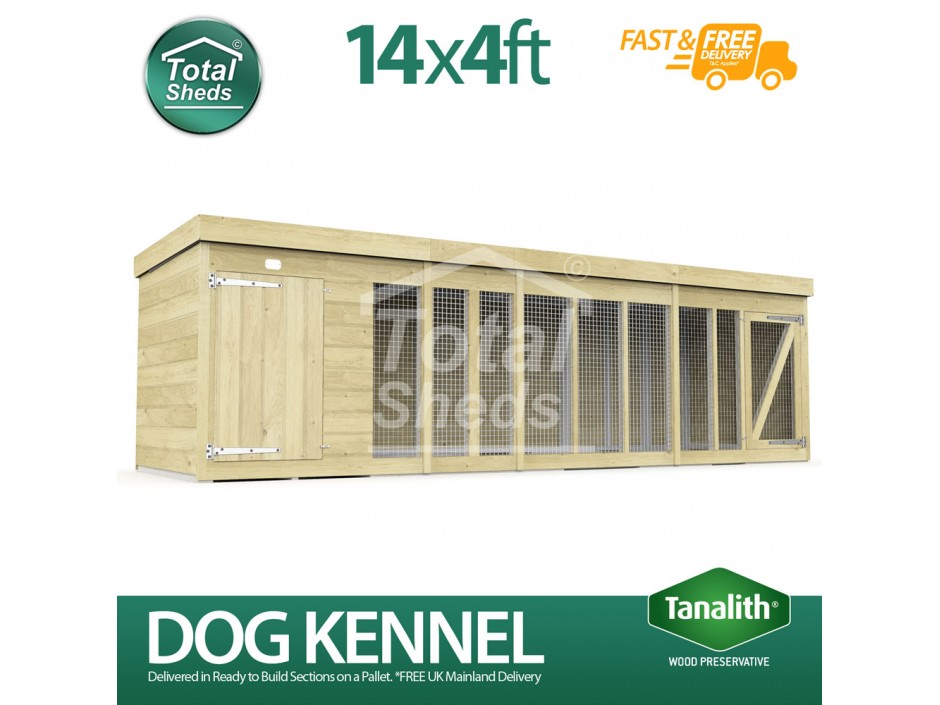 14ft X 4ft Dog Kennel and Run