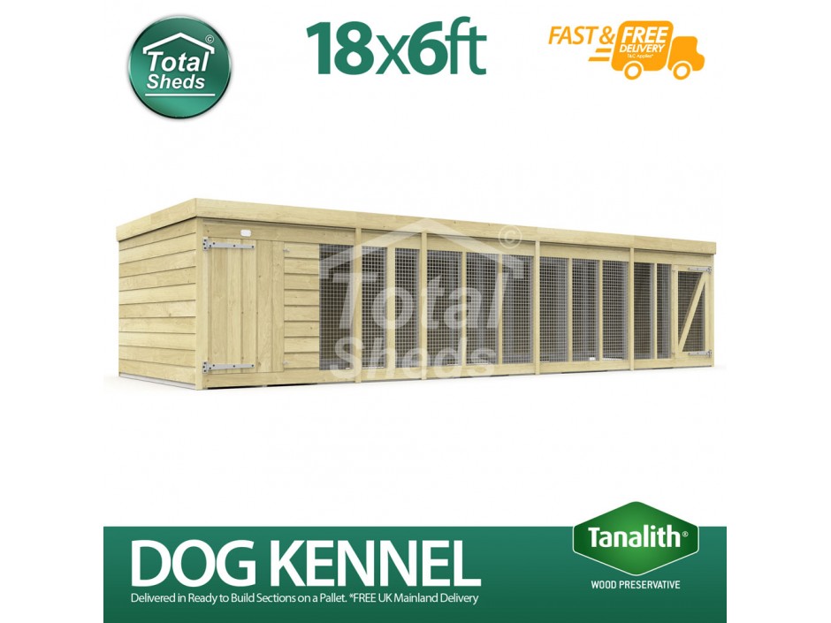 18ft X 6ft Dog Kennel and Run