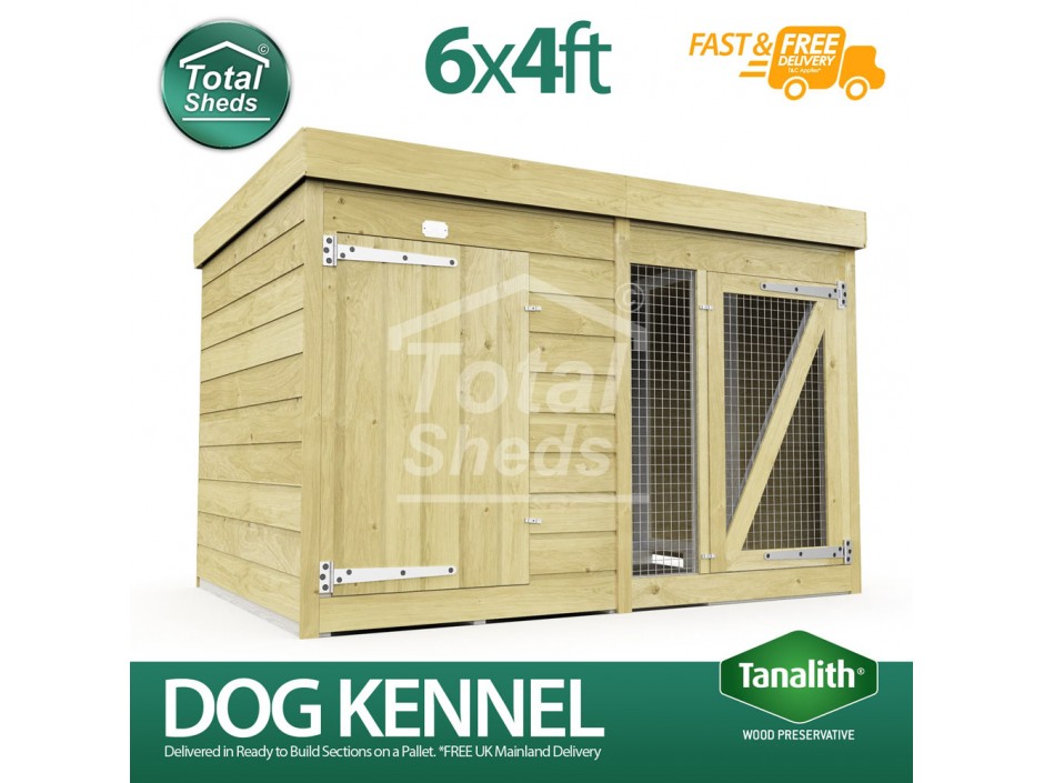 6ft X 4ft Dog Kennel and Run