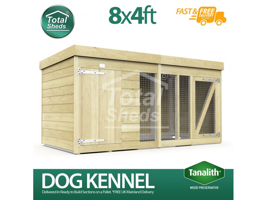 8ft X 4ft Dog Kennel and Run