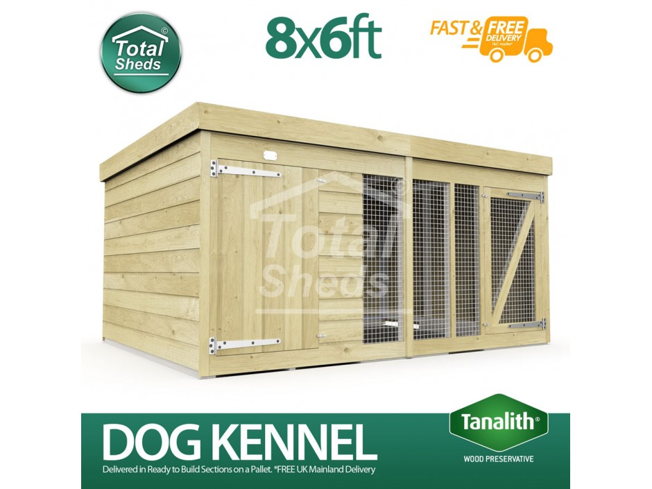 8ft X 6ft Dog Kennel and Run