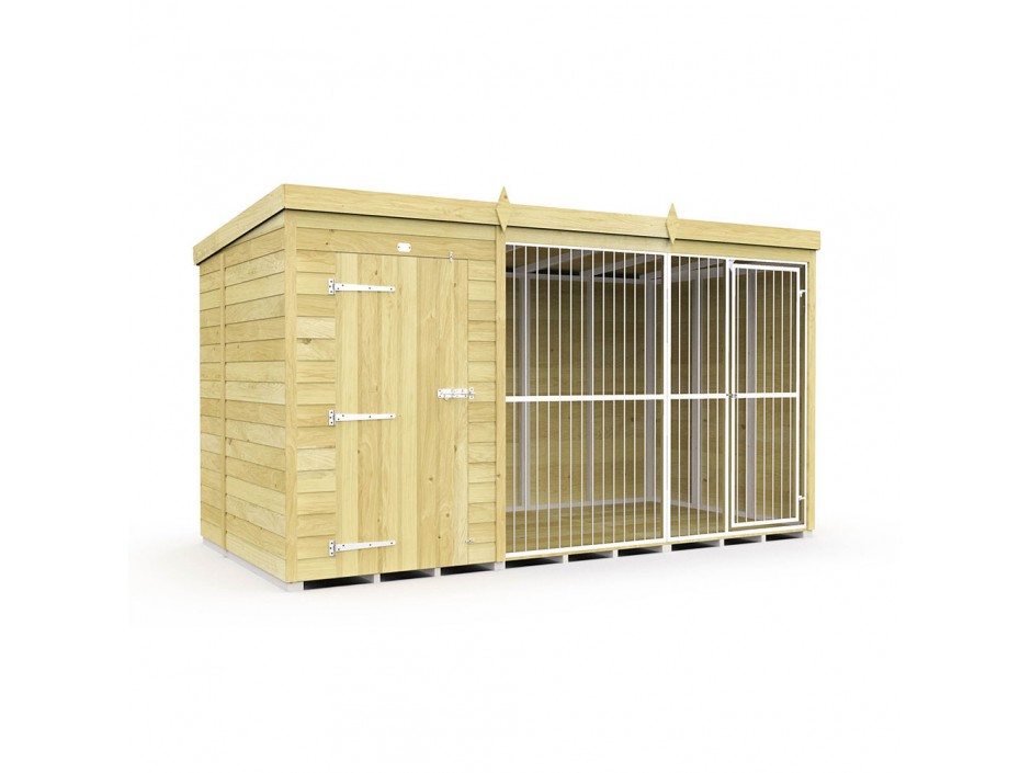 12ft X 6ft Dog Kennel and Run Full Height with Bars