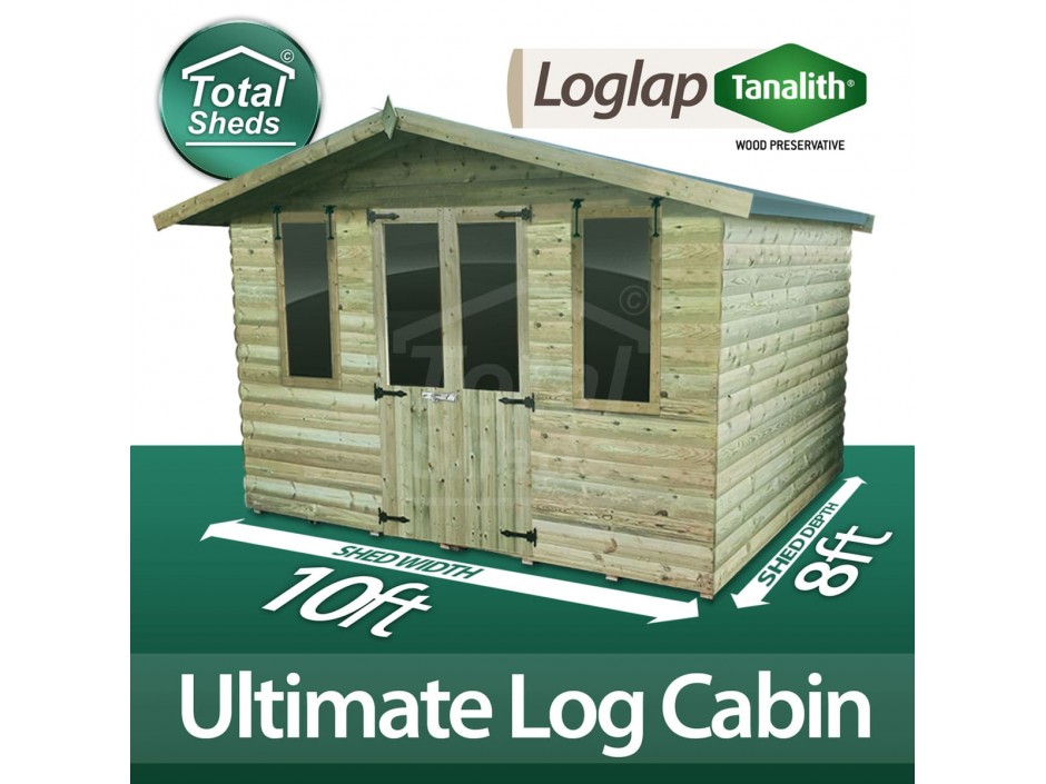 10ft X 8ft Log Cabin