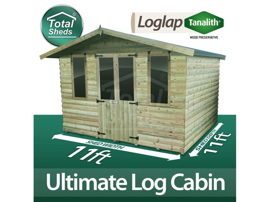 11ft X 11ft Log Cabin