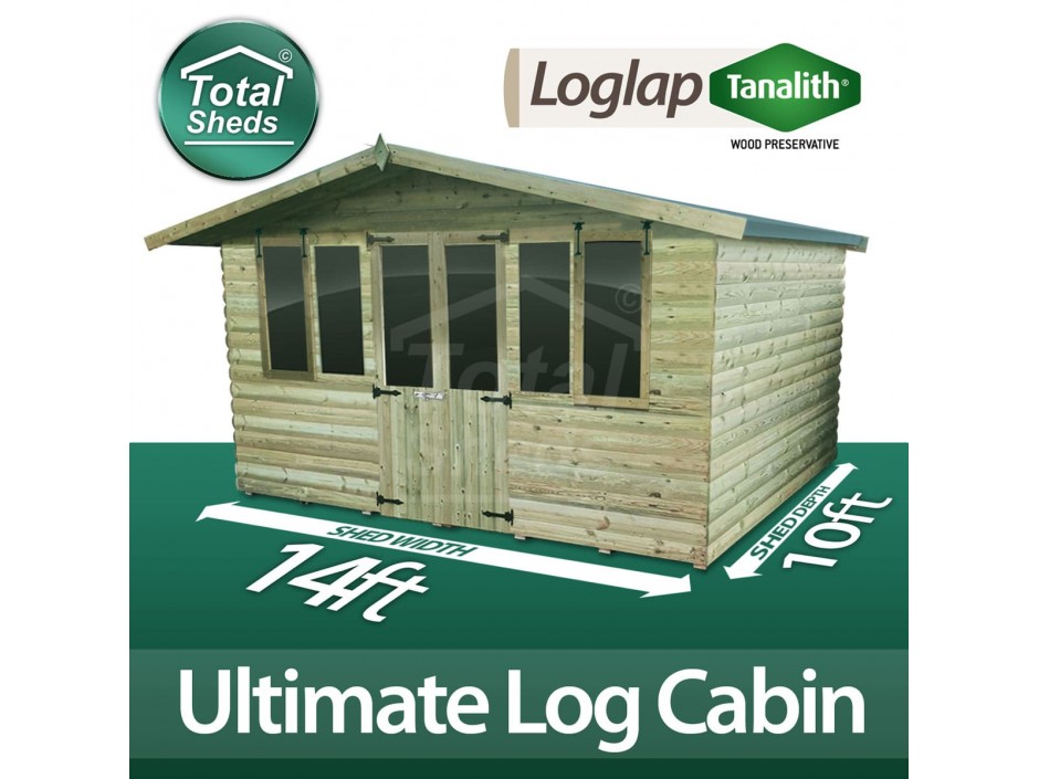 14ft X 10ft Log Cabin