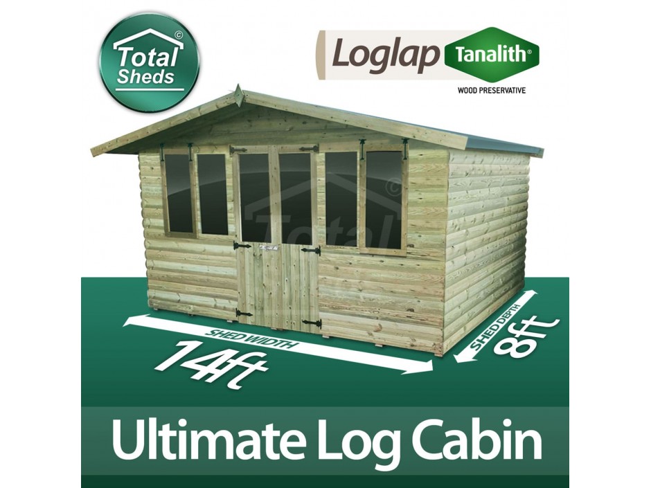 14ft X 8ft Log Cabin