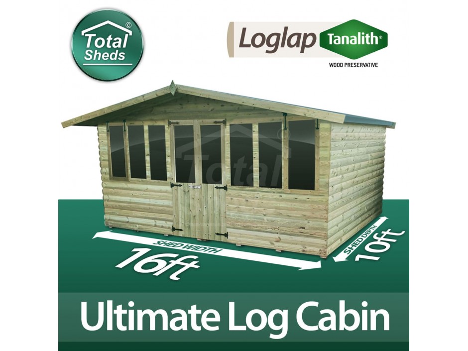 16ft X 10ft Log Cabin