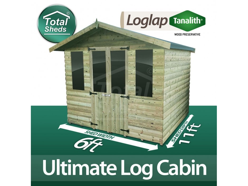 6ft X 11ft Log Cabin