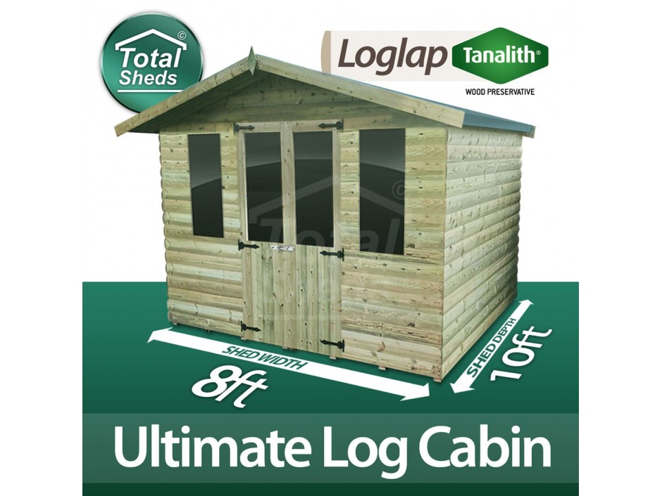 8ft X 10ft Log Cabin