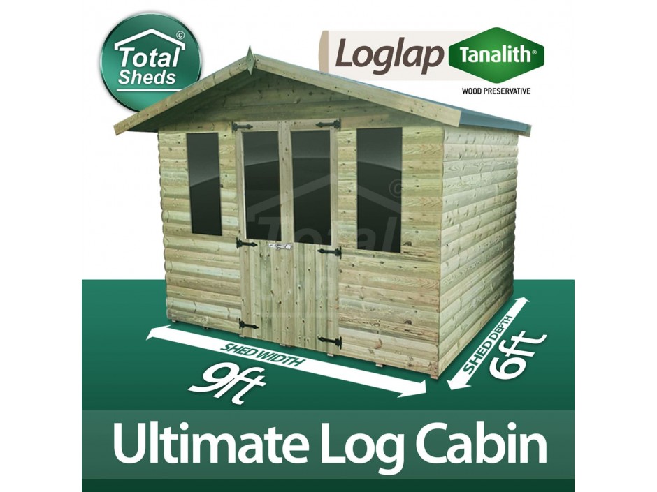 9ft X 6ft Log Cabin