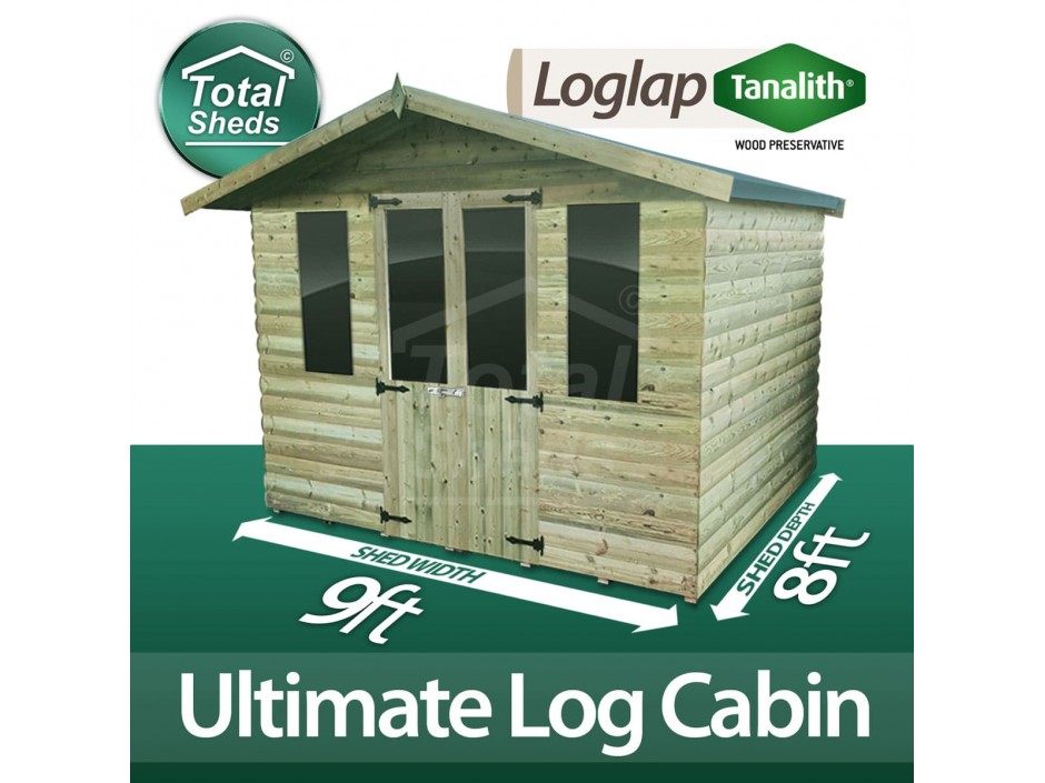 9ft X 8ft Log Cabin