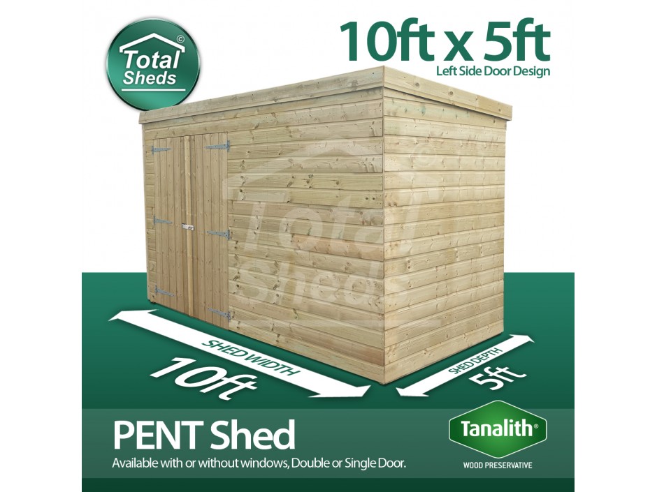 10ft X 5ft Pent Shed