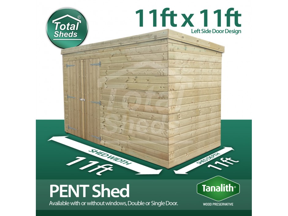 11ft X 11ft Pent Shed