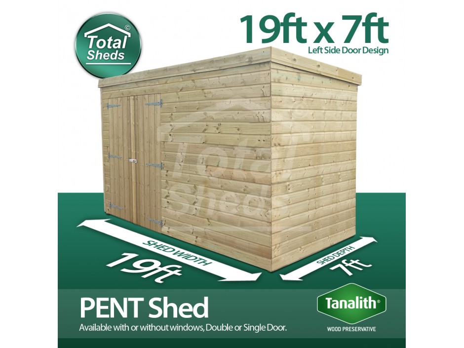 19ft X 7ft Pent Shed