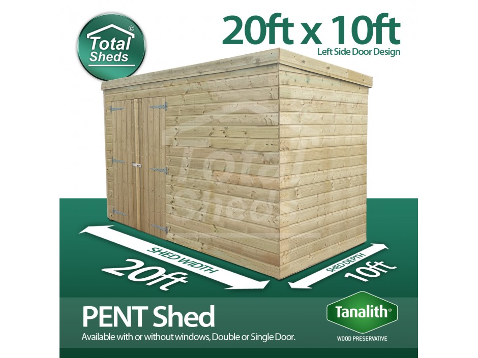 20ft X 10ft Pent Shed