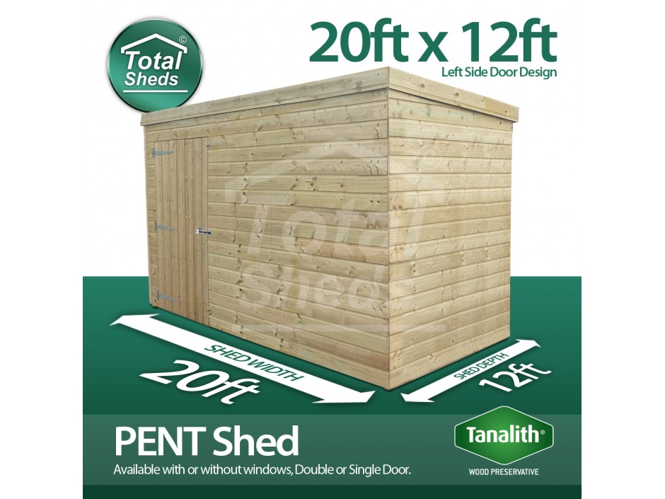 20ft X 12ft Pent Shed