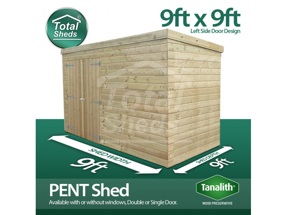 9ft X 9ft Pent Shed