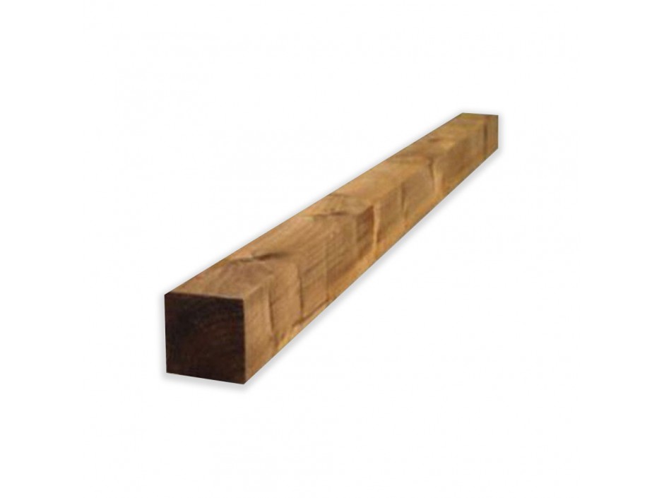10ft x 3" x 3" Tanalised Treated Timber Fence Post