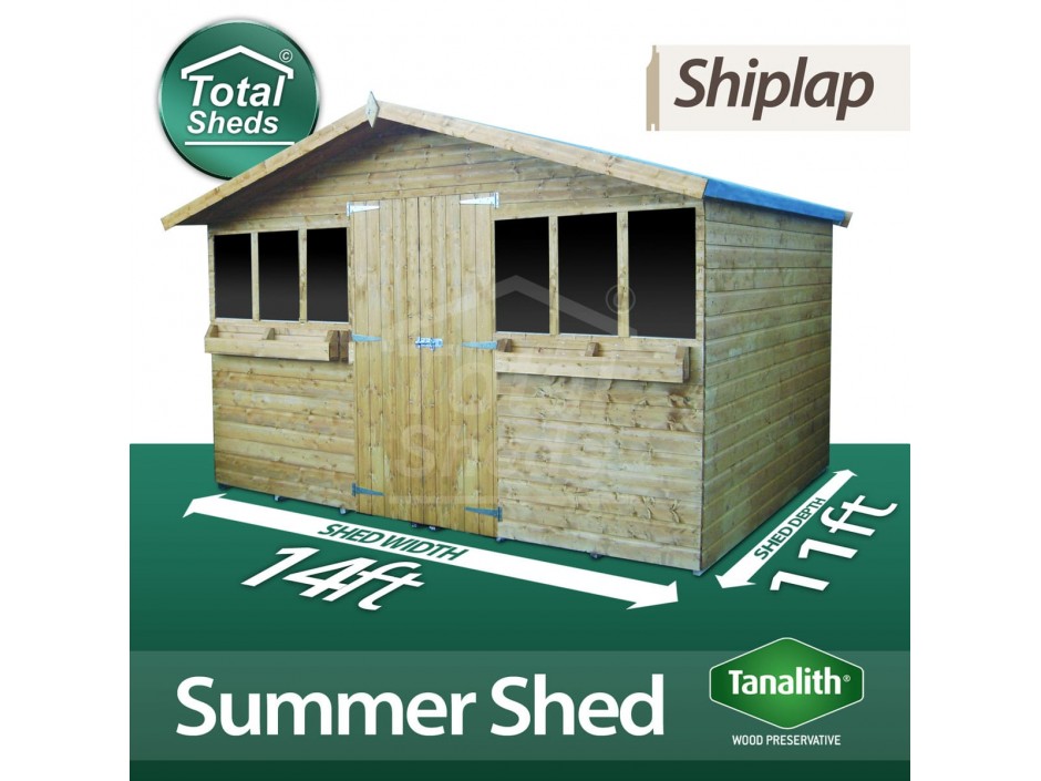 14ft X 11ft Summer Shed