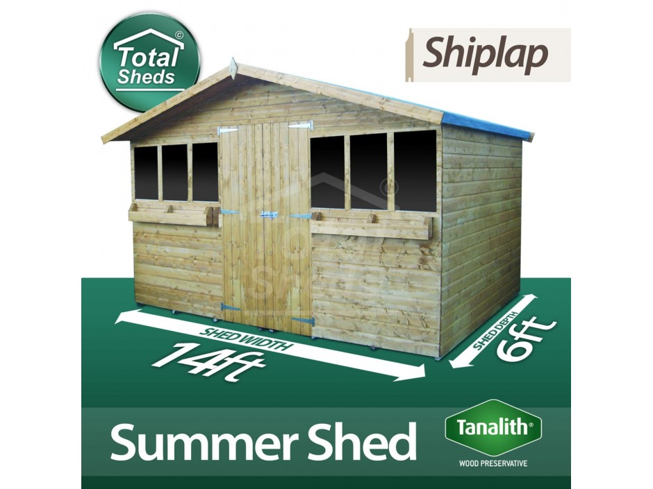 14ft X 6ft Summer Shed