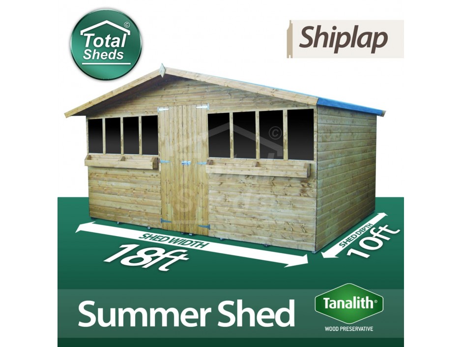 18ft X 10ft Summer Shed