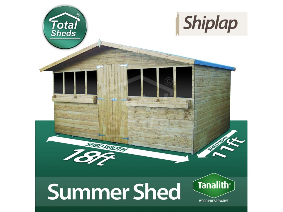 18ft X 11ft Summer Shed