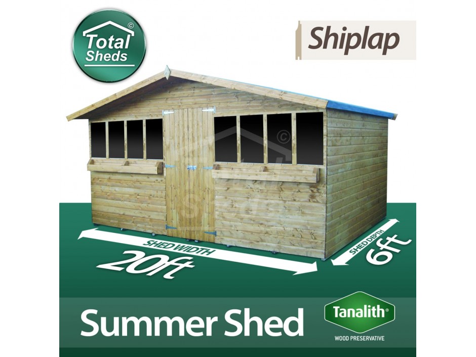 20ft X 6ft Summer Shed