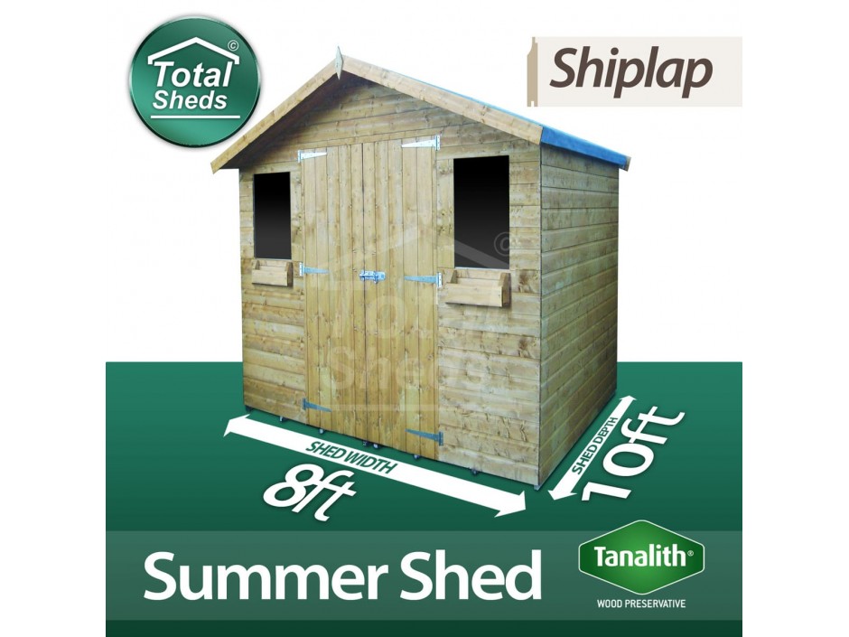 8ft X 10ft Summer Shed